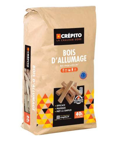 Bois d'allumage Crépito - sac de 40 litres